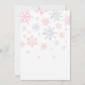 Invitation Baby shower des flocons de neige de Noël de Bow ro (Dos)