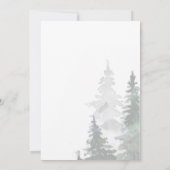 Invitation Baby shower des forêts d'hiver de l'aquarelle (Dos)