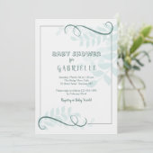 Invitation Baby shower des fougères (Debout devant)