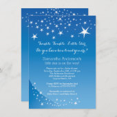 Invitation Baby shower des garçons Blue Star (Devant / Derrière)