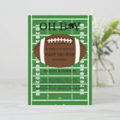 Invitation Baby shower des garçons de football (Debout devant)