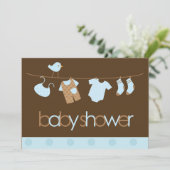 Invitation Baby shower des Garçons de la Ligne bleue (Debout devant)