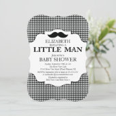 Invitation Baby shower des garçons de la Mustache Bash (Debout devant)
