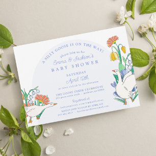 Invitation Baby shower des Garçons d'oie