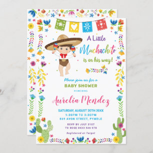 Invitation Baby shower des garçons Muchacho Muchachito au Mex
