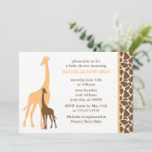 Invitation Baby shower des Giraffes adorables (Debout devant)