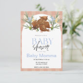 Invitation Baby shower des hiboux (Debout devant)