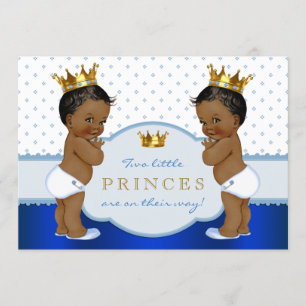 Invitation Baby shower des jumeaux afro-américains