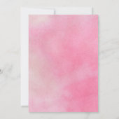 Invitation Baby shower des jumeaux couleur rose (Dos)