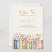 Invitation Baby shower des livres de bibliothèque (Devant)