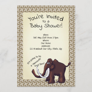 Invitation Baby shower des mammouths laineux