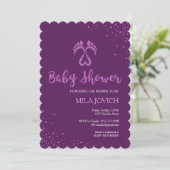 Invitation Baby shower des marches pour les filles (Debout devant)