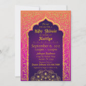 Invitation Baby shower des nuits de Bollywood (Devant)