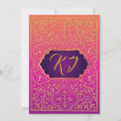 Invitation Baby shower des nuits de Bollywood (Dos)