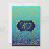 Invitation Baby shower des nuits de Bollywood (Dos)