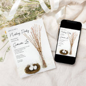 Invitation Baby shower des oeufs blancs de la partie de nidif