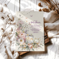 Baby shower des papillons Fleurs sauvages Boho