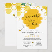 Invitation Baby shower des parents par courrier (Devant / Derrière)