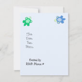 Invitation Baby shower des petites tortues (Dos)