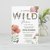 Invitation Baby shower des petits pépites Fleurs sauvages Wat (Debout devant)