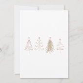 Invitation Baby shower des pins roses de Noël (Dos)