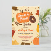 Invitation Baby shower des plongeurs Citrouilles de l'automne (Debout devant)