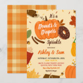 Invitation Baby shower des plongeurs Citrouilles de l'automne (Devant / Derrière)