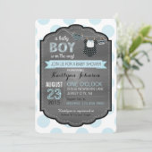 Invitation Baby shower des plongeurs et des cravat (Debout devant)