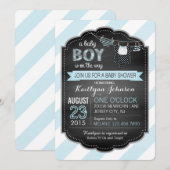 Invitation Baby shower des plongeurs et des cravat (Devant / Derrière)