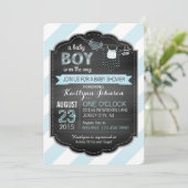 Invitation Baby shower des plongeurs et des cravat (Debout devant)