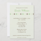 Invitation Baby shower des points de chocolat (Dos)