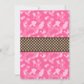 Invitation Baby shower des points de transport Brown Camo Pin (Dos)