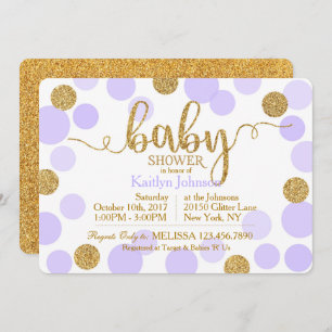 Invitation Baby shower des points écartés de la Parties scint