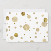 Invitation baby shower des points Gold Bokeh Confetti (Dos)