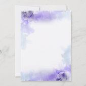 Invitation Baby shower des prêteurs | Floral pourpre (Dos)