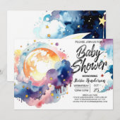 Invitation Baby shower des rêves célestes (Devant / Derrière)