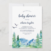 Invitation Baby shower des Rocheuses (Devant)