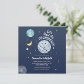 Invitation Baby shower des sciences spatiales (Debout devant)