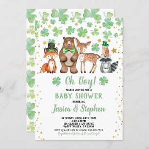 Invitation Baby shower des Shamrocks de la Saint Patrick