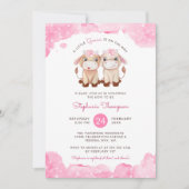 Invitation Baby shower des signes astrologiques céleste de Ge (Devant)