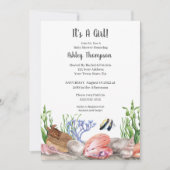 Invitation Baby shower des tortues de mer (Devant)