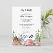 Invitation Baby shower des tortues de mer (Debout devant)