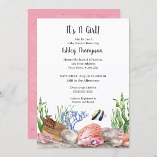 Invitation Baby shower des tortues de mer