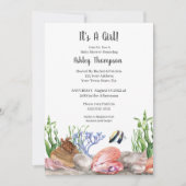 Invitation Baby shower des tortues de mer (Devant)
