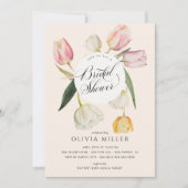 Invitation Baby shower des tulipes gracieuses (Devant)