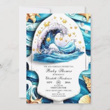 Baby shower des vagues marines