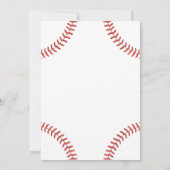 Invitation Baby shower Des Vêtements De Baseball Petits Slugg (Dos)