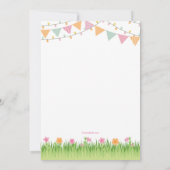 Invitation Baby shower des voyants de chaîne et des drapeaux  (Dos)