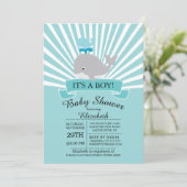 Invitation Baby shower des Whale Boys (Debout devant)