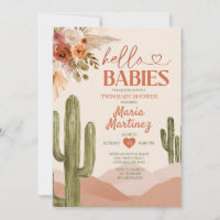 Baby shower désert Texas Twin du sud-ouest cactus